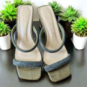 Luiza Barcelos Green Block Heel